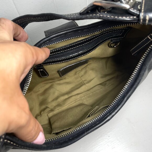 Vintage Coach Hamptons Buckle Hobo Shoulder Bag - 7548 - Black (EUC) - Picture 11 of 14